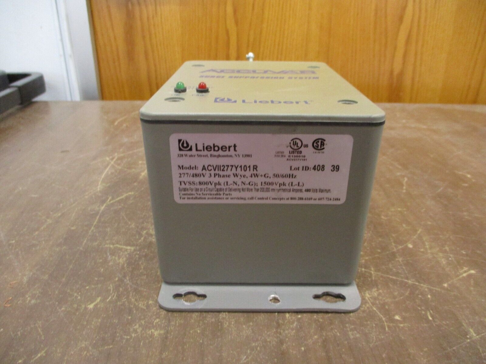 Liebert AccuVar Surge Suppression System ACVII277Y101R 277/480V 3Ph 4W+G 50/60Hz