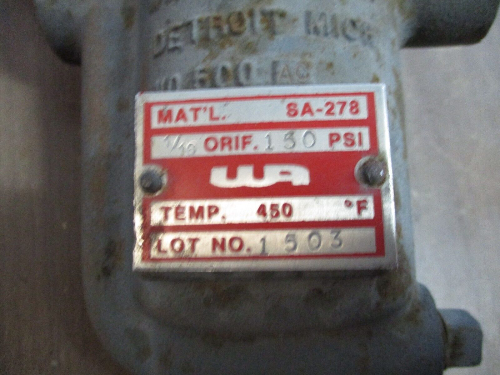 Wright Austin Steam Trap SA-278 1/16" Orifice 150PSI 450°F Used