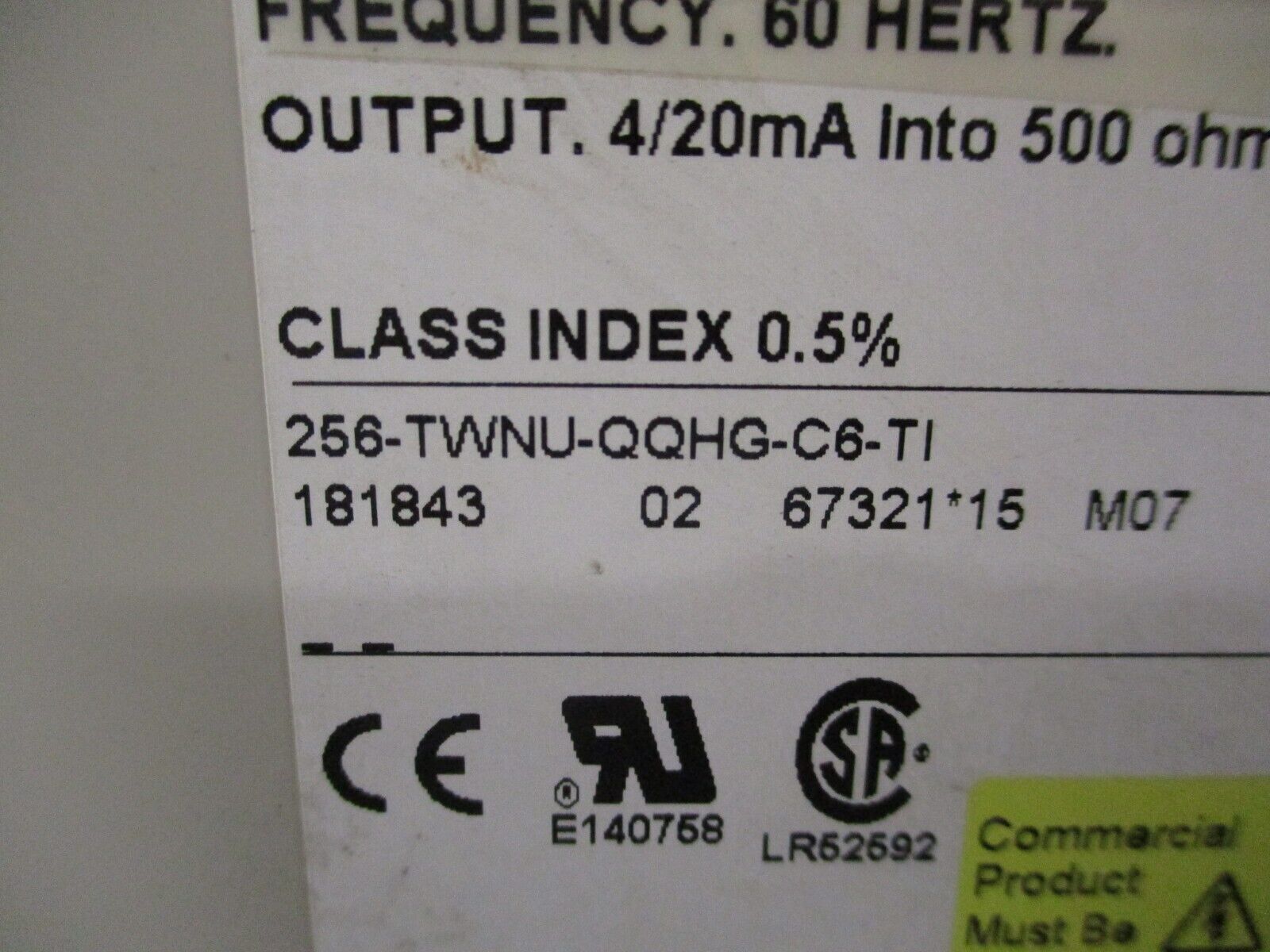 Crompton Paladin Transducer 256-TWNU-QQHG-C6-TI 120V PT: 288:120 CT: 2500:5 Used