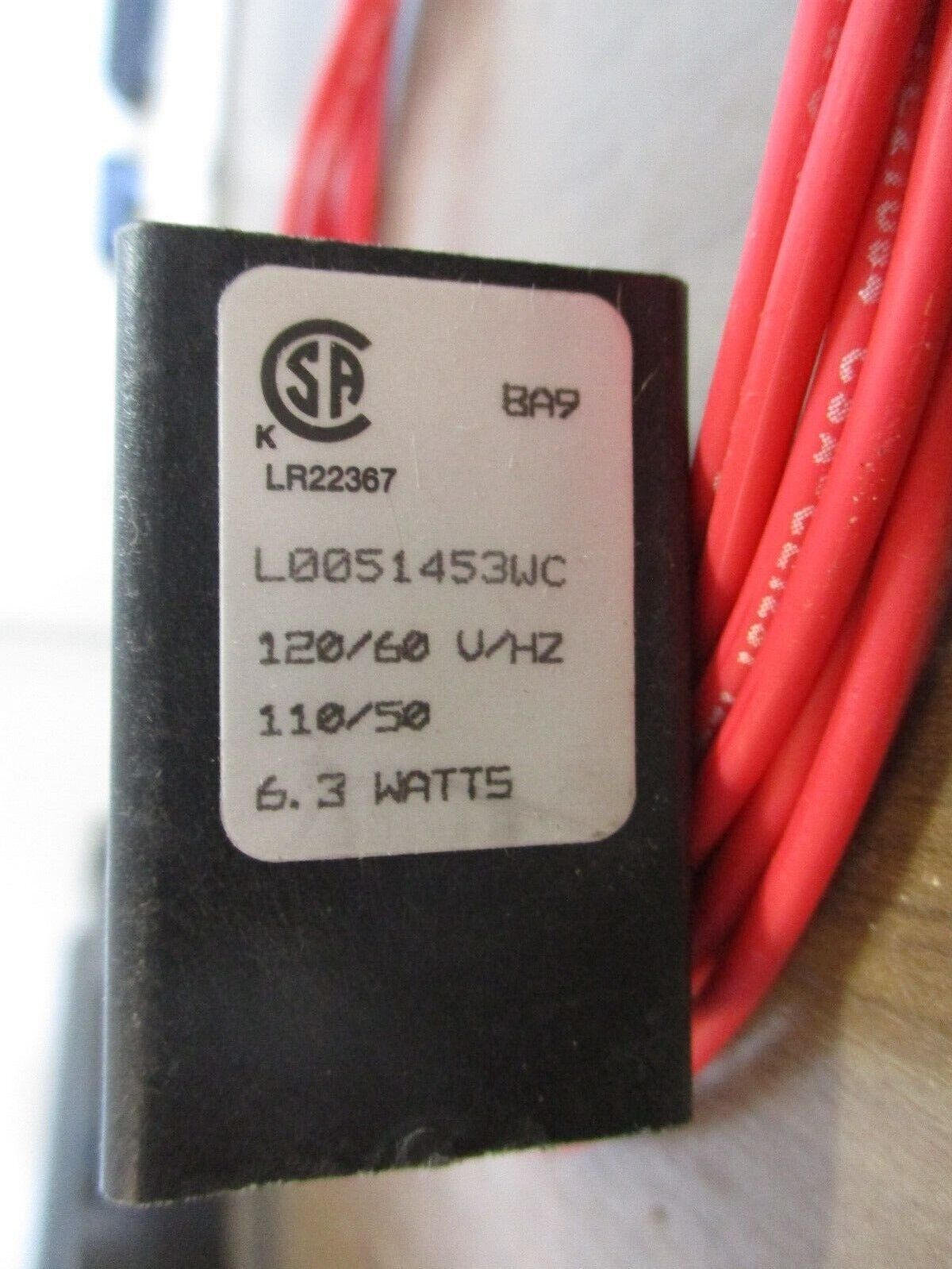 Parker Coil L0051453WC 120V@60Hz 110V@50Hz 6.3W *No Box* New Surplus
