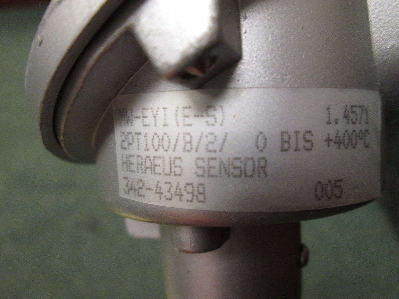 MW-EYI Heraeus Sensor 2PT100 342-43498 Temp Sensor Used