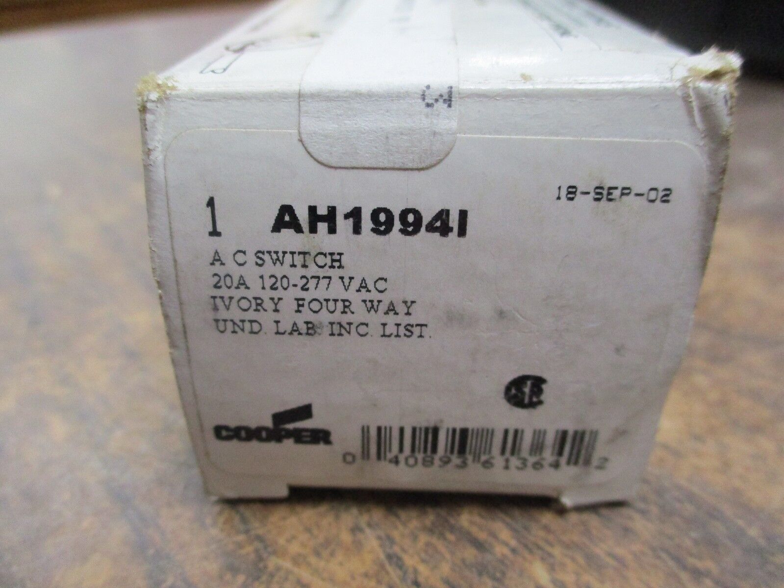 Arrow Hart AH1994I AC Switch 20A New Surplus