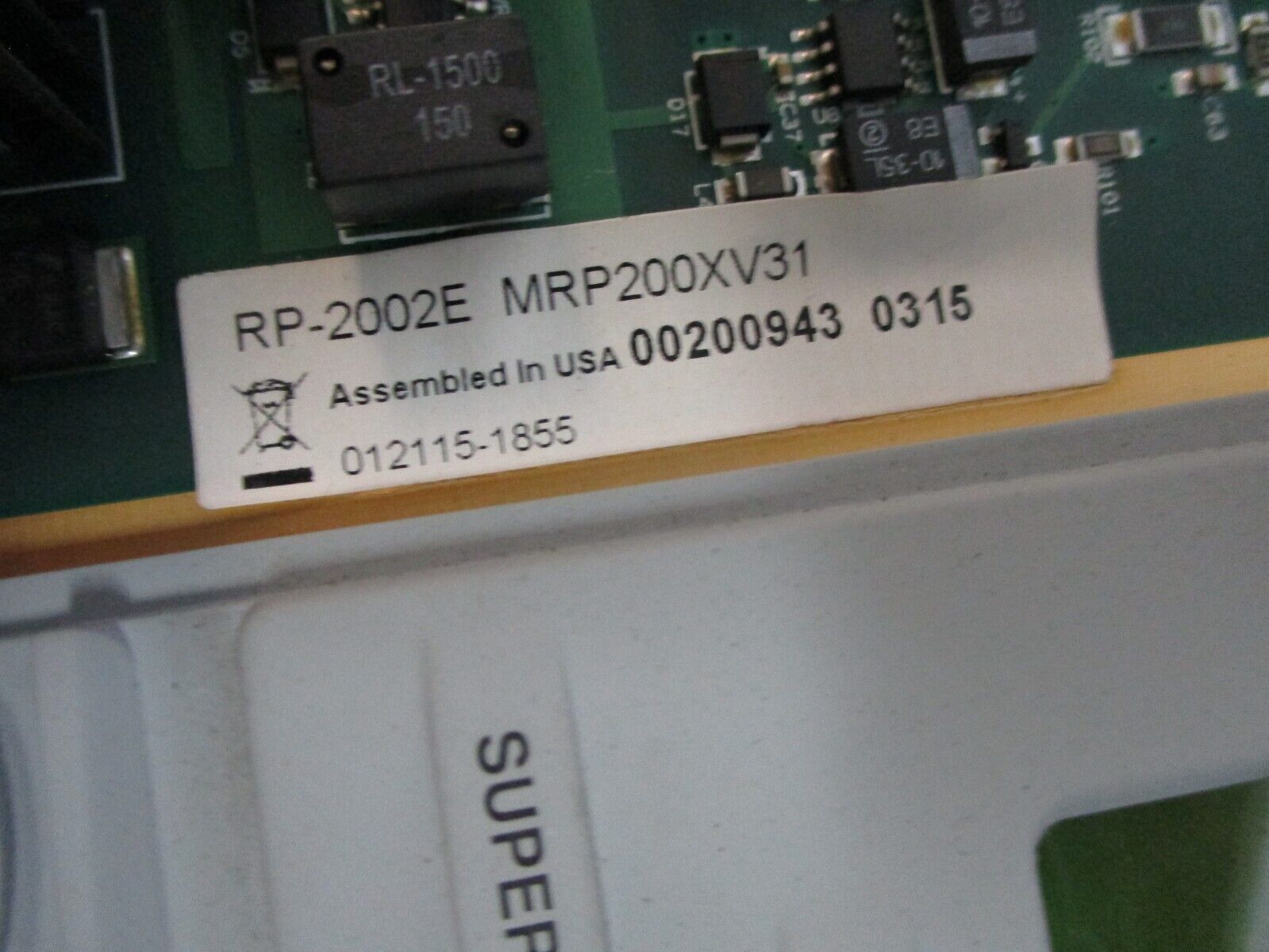 Honeywell Notifier Control Panel RP-2002E Used
