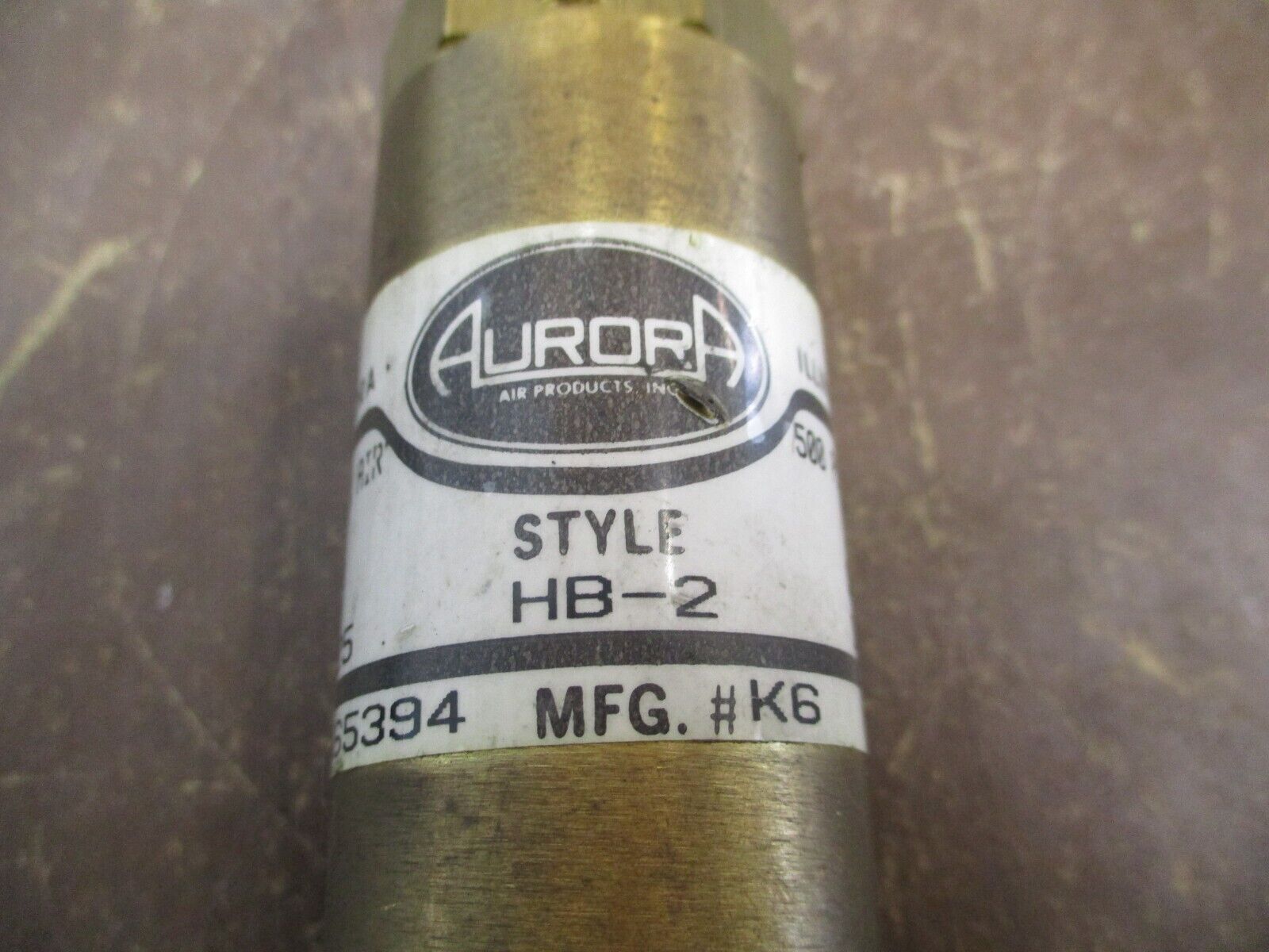 Aurora Solid Brass Cylinder HB-2 200 PSI Air, 500PSI Hyd. Bore: 1.125 *No Box*