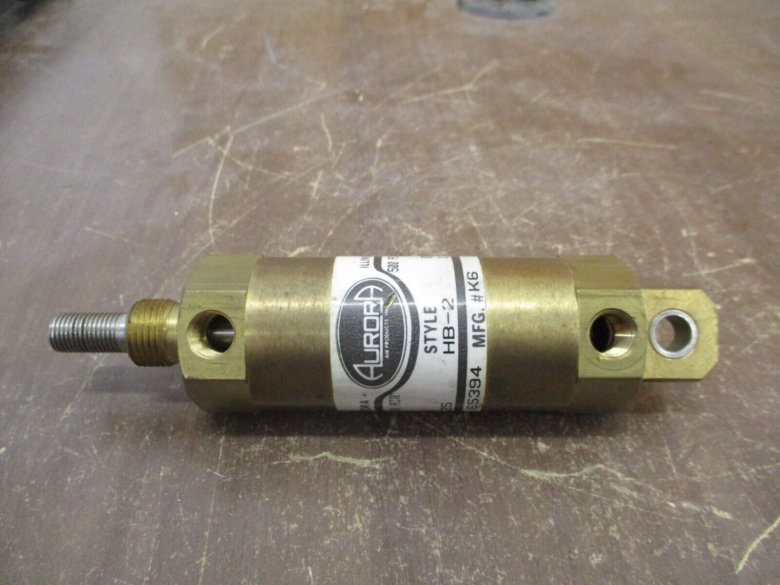 Aurora Solid Brass Cylinder HB-2 200 PSI Air, 500PSI Hyd. Bore: 1.125 *No Box*