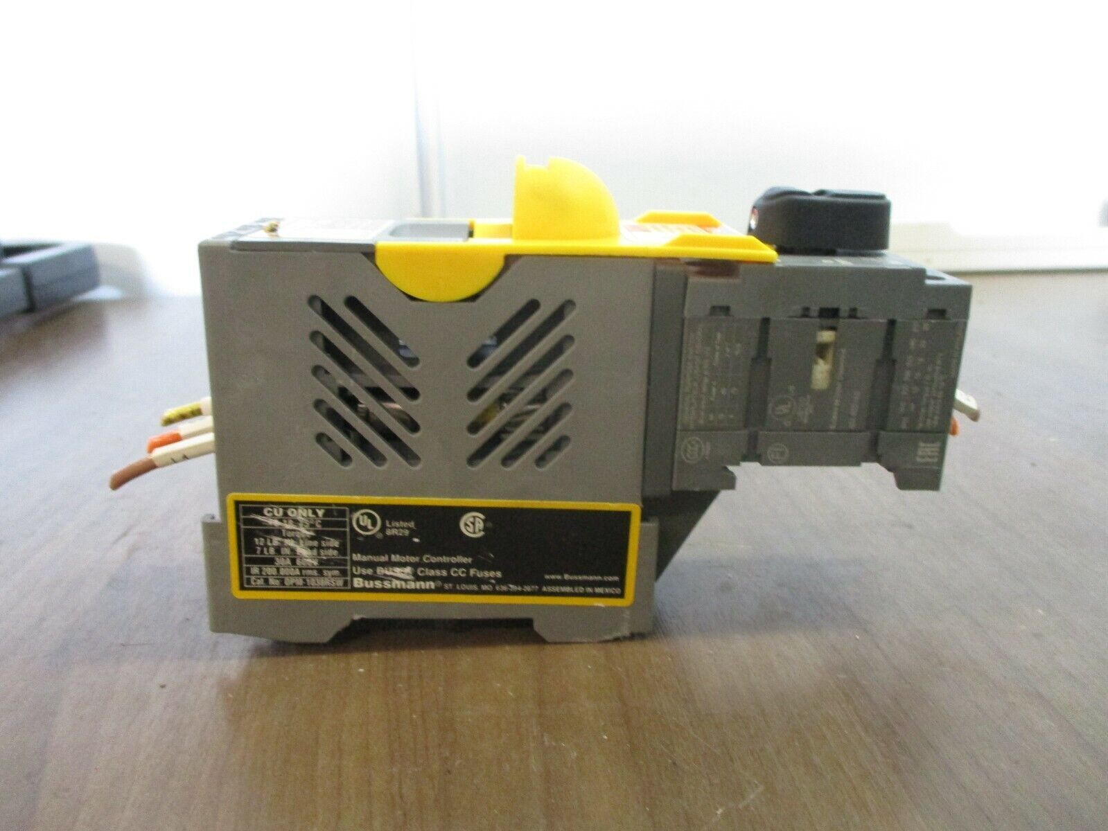 Bussman Optima Motor Protector OPM-1038RSW 30A 600V *Broken Plastic* Used