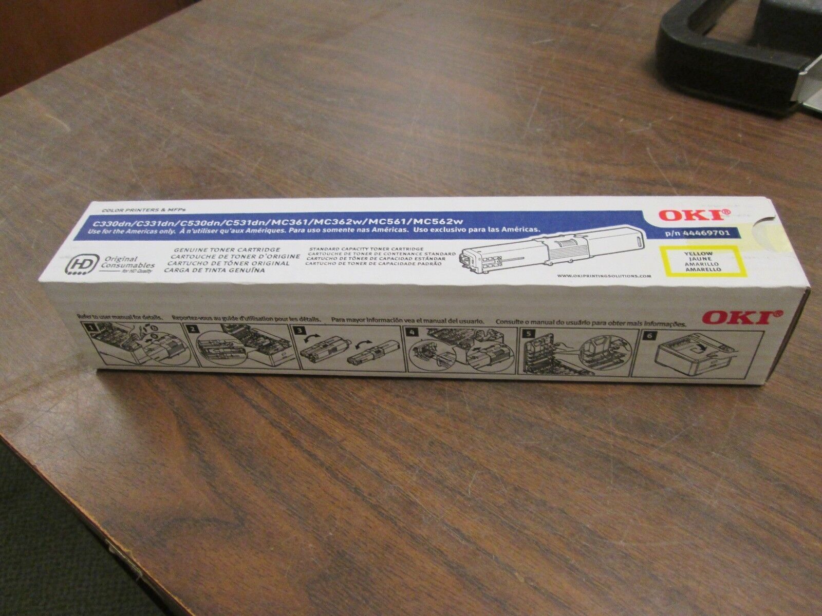 OKI Toner Cartridge 44469701 Yellow, New Surplus