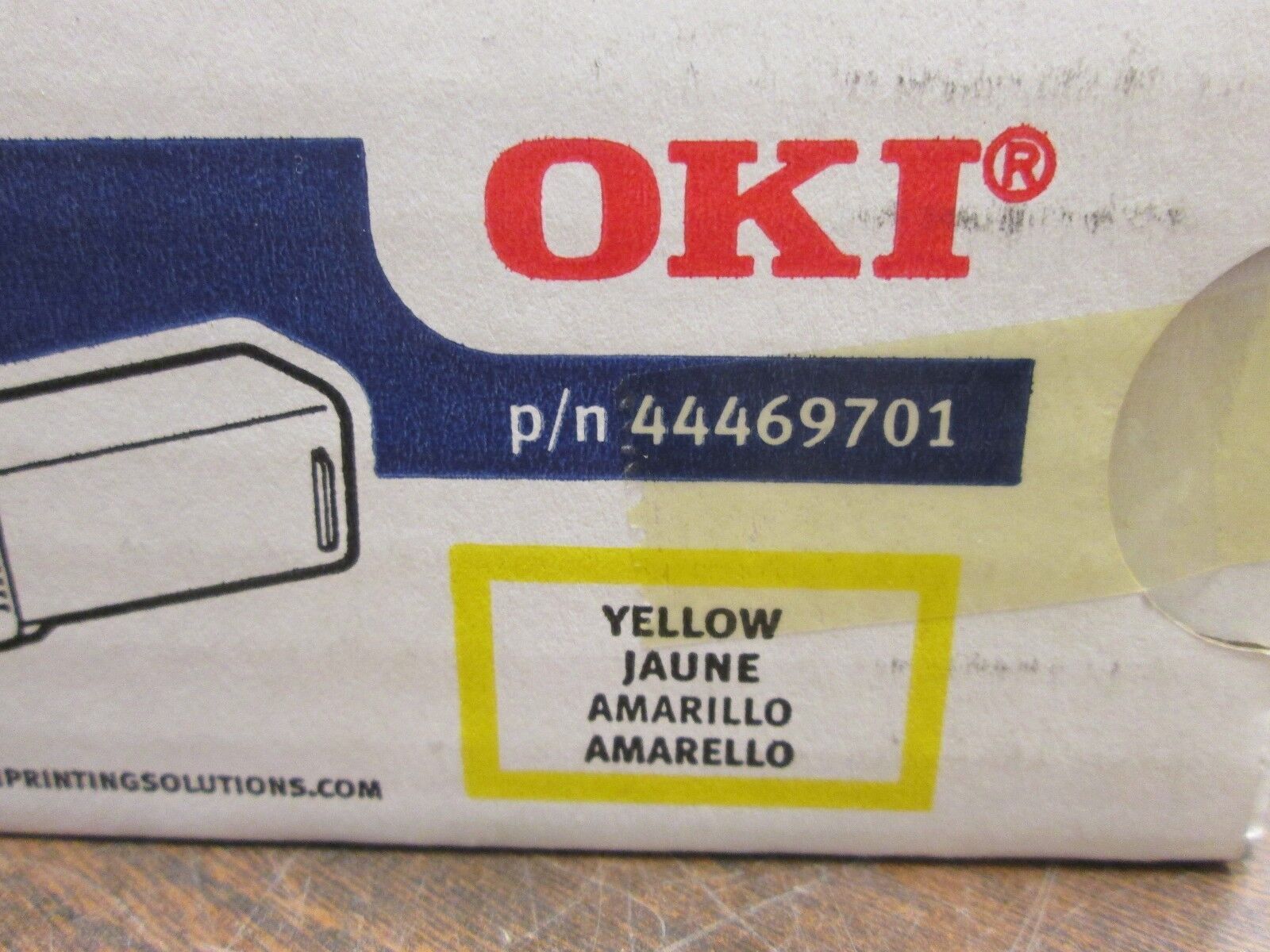 OKI Toner Cartridge 44469701 Yellow, New Surplus