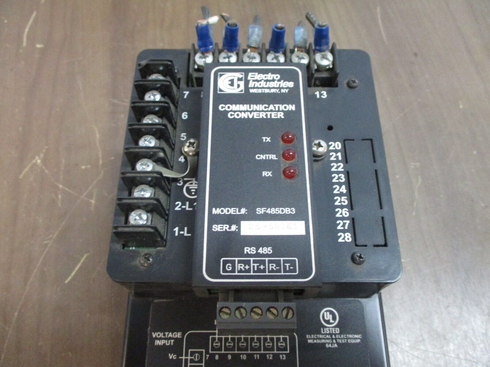 GE Electronic Power Meter EPM 7430D w/ SF485DB3 Comm Converter Used