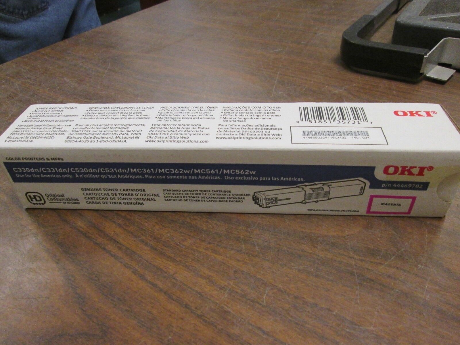 OKI Toner Cartridge 44469702 Magenta, New Surplus
