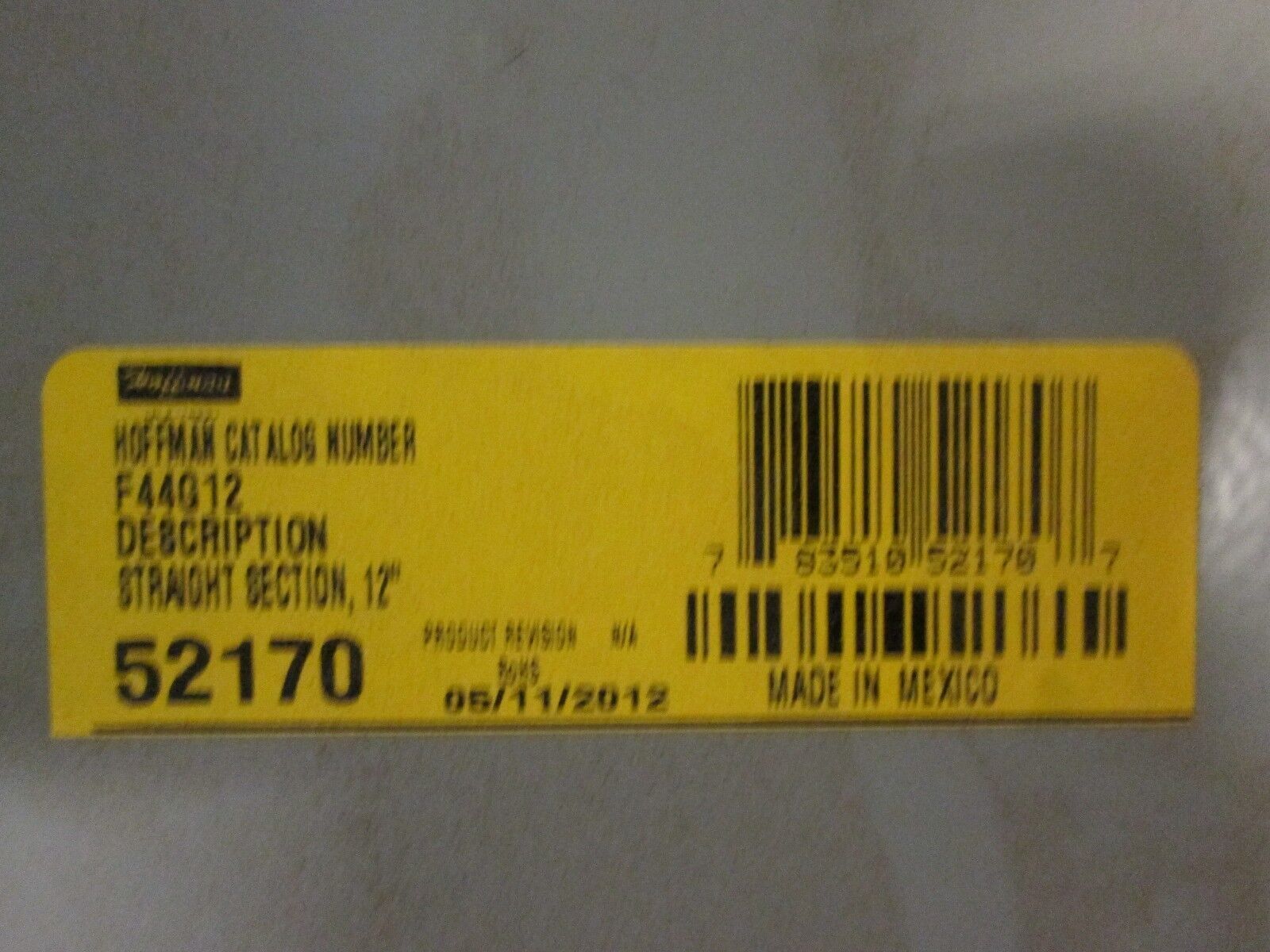 Hoffman Wireway F44G12 Size: 4X4x12" New Surplus