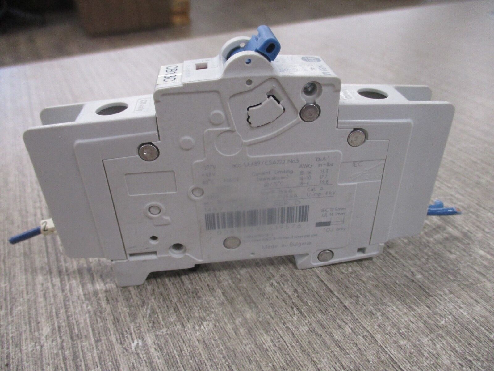 Allen-Bradley Circuit Breaker 1489-M1C040 Ser. D 4A 277V 1P 50/60Hz Used