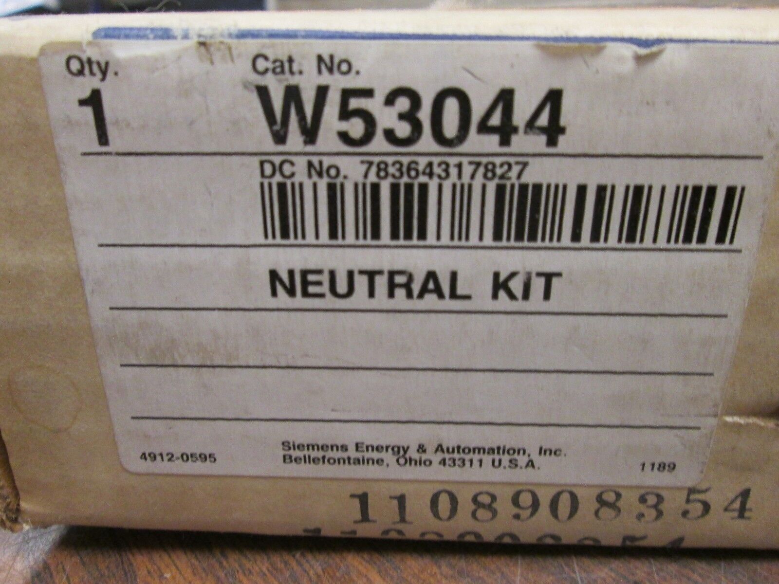 Siemens Neutral Kit W53044 *Lot of 3* New Surplus