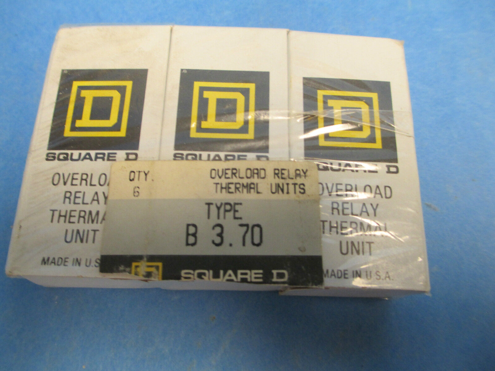 Square D B 3.70 Overload Relay Thermal Unit Heater Element New Surplus