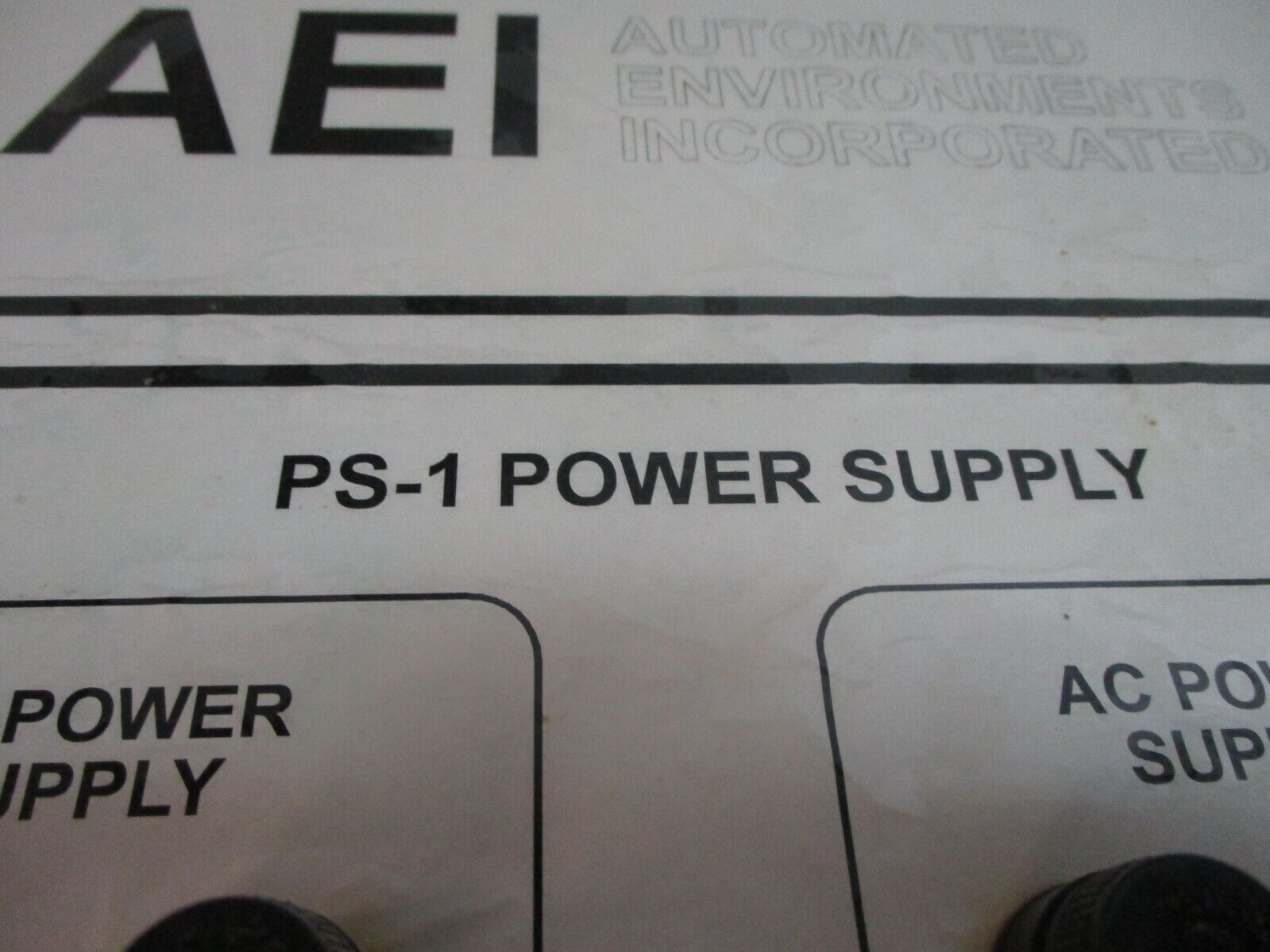Automated Environments, Inc. Power Supply PS-1 Type 12 Enclosure Used