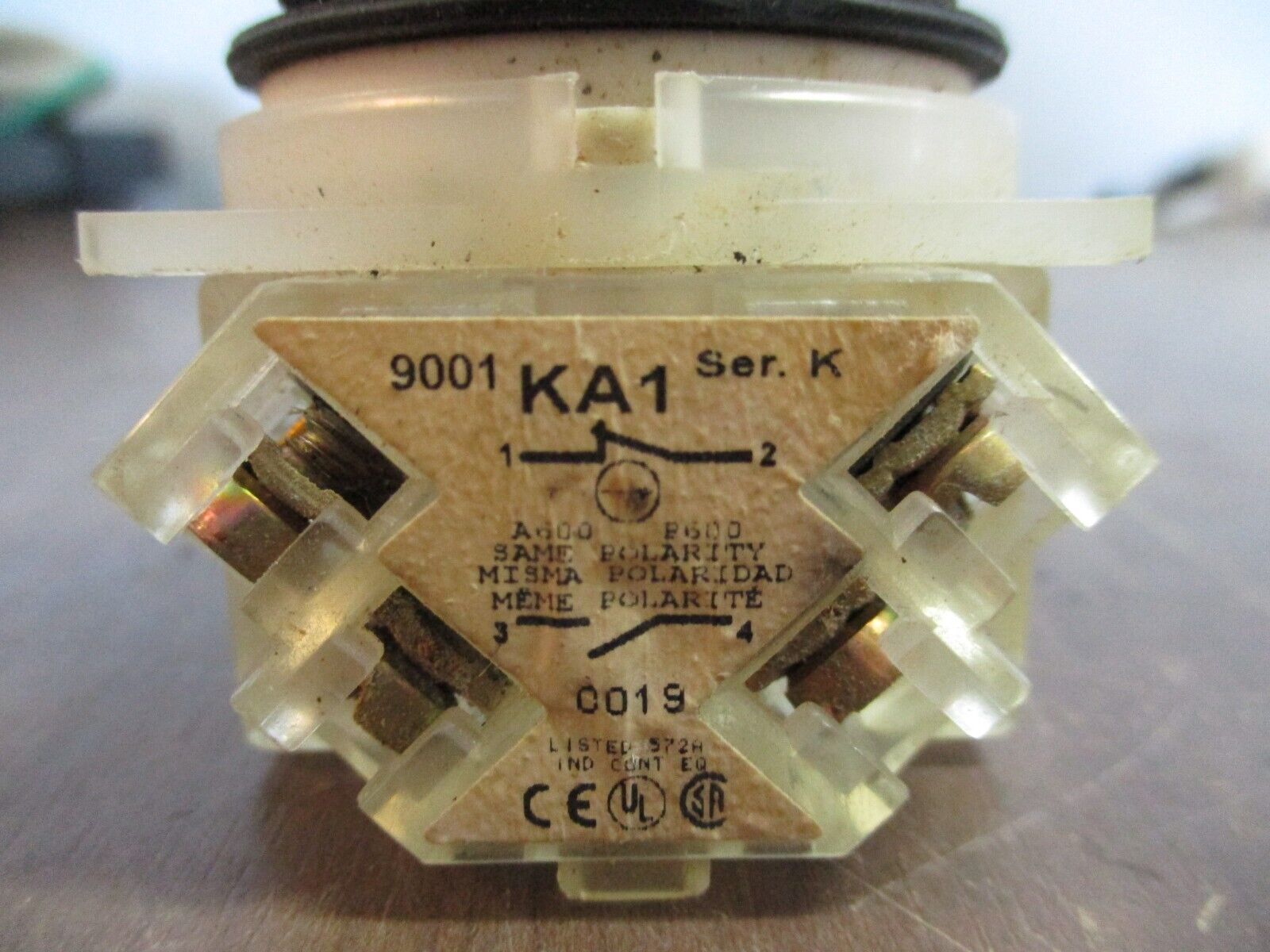 Square D Selector Switch 9001 KA1 Ser. K Used