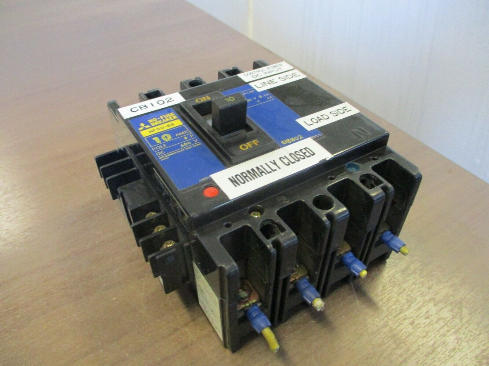 Mitsubishi Circuit Breaker NF50-SS 10A 600VDC 4P Used