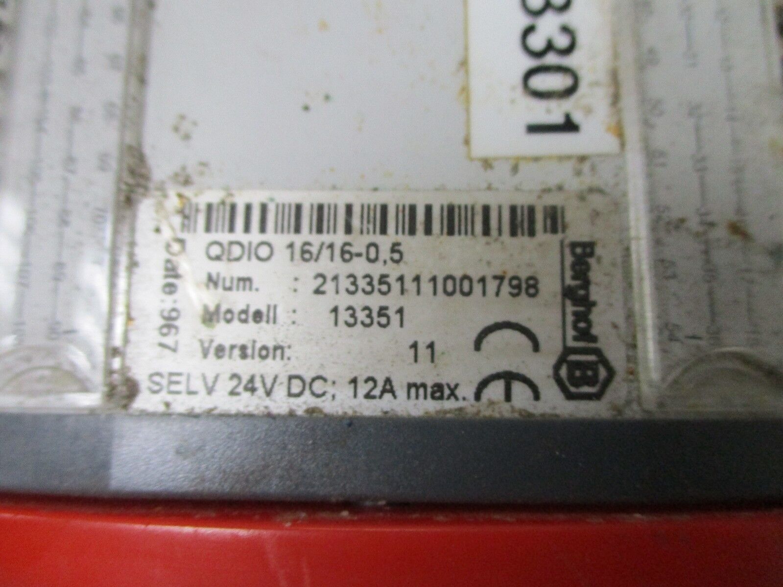 Berghof Control QDIO 16/16-0.5 Model 13351 24VDC 12A Used