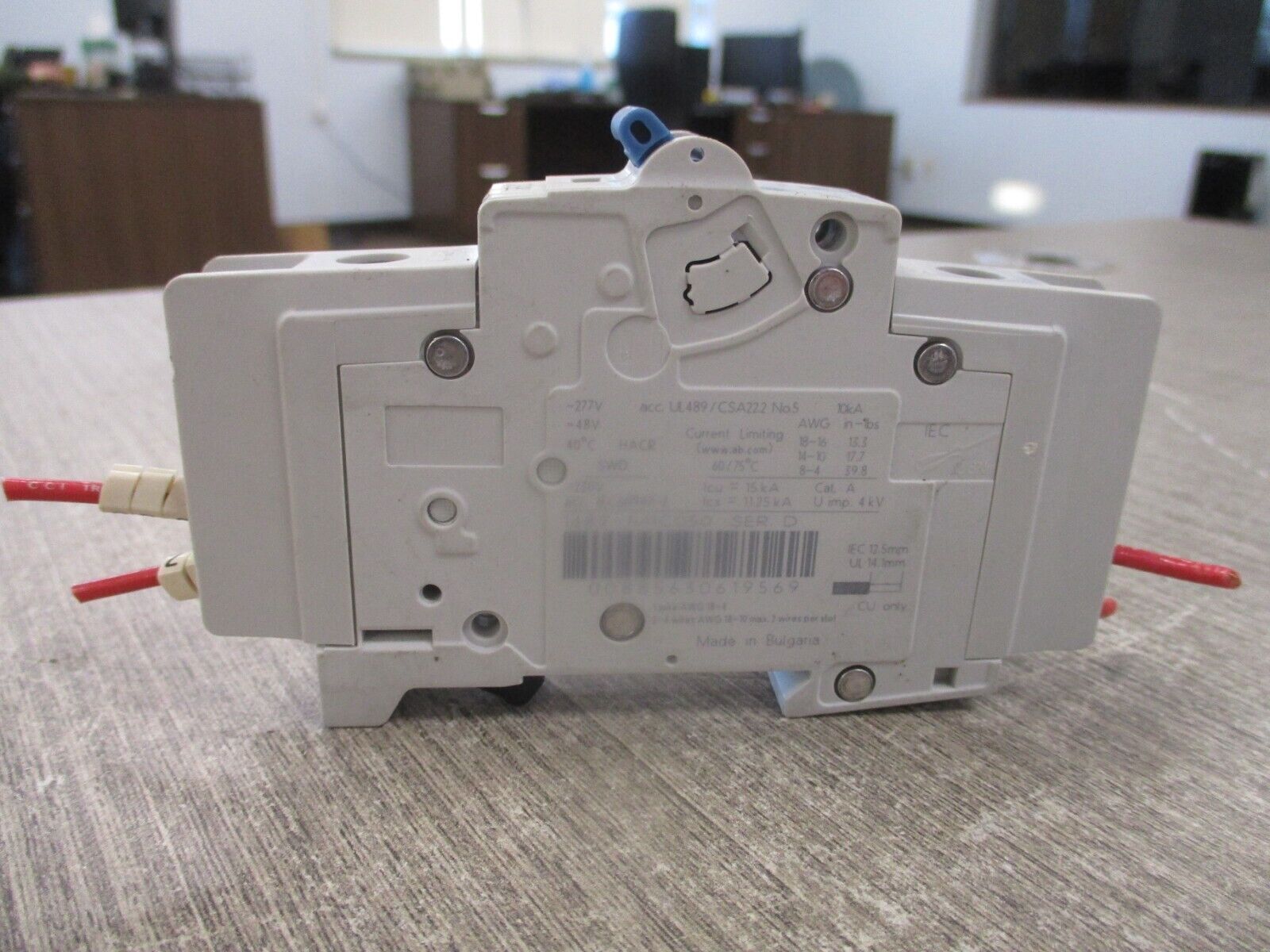 Allen-Bradley Circuit Breaker 1489-M1C050 Ser. D 5A 277V 1P 50/60Hz Used