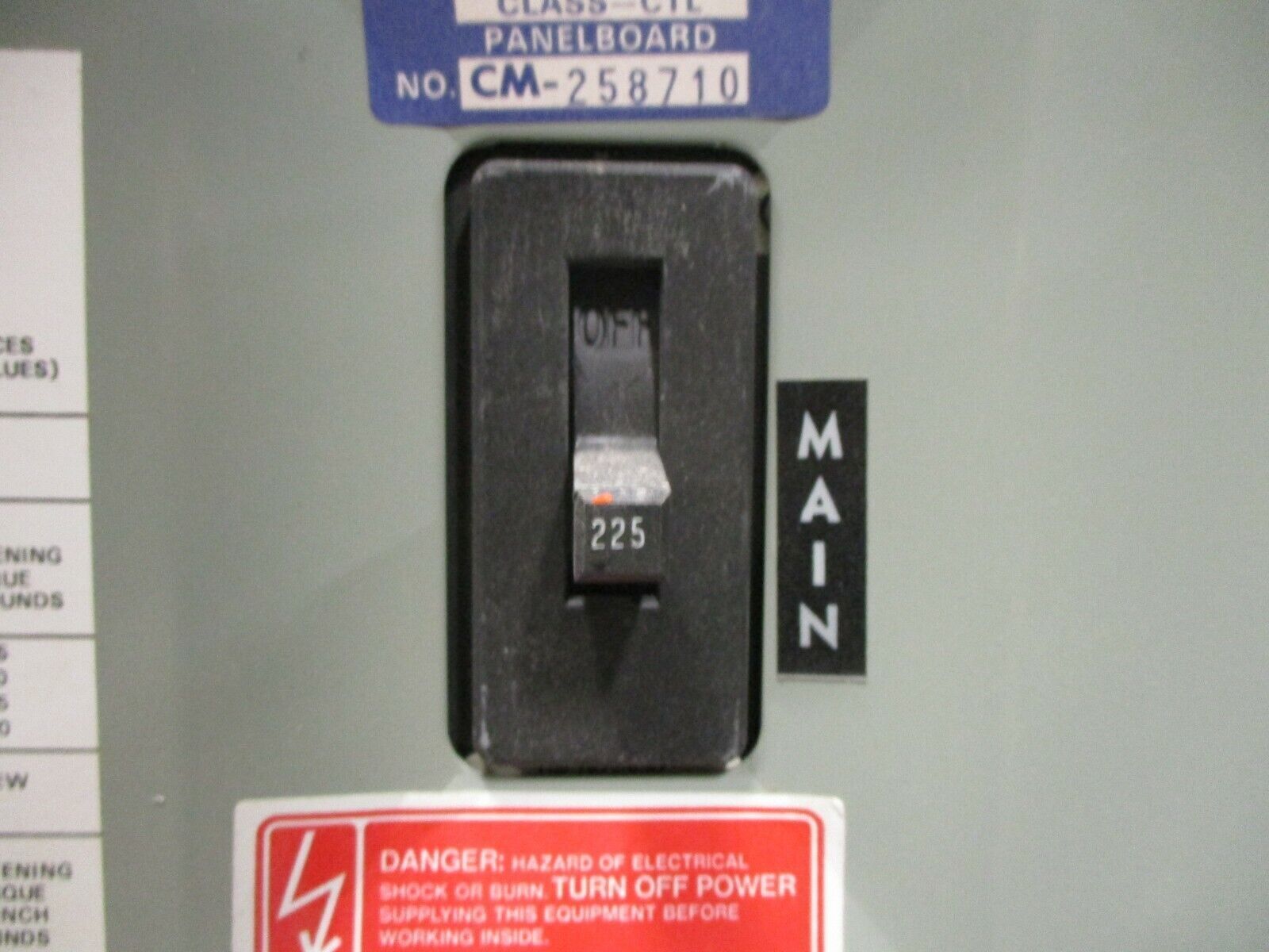 Westinghouse Main Breaker Circuit Breaker Panel MP-3229 225A Max 208Y/120 3Ph 4W