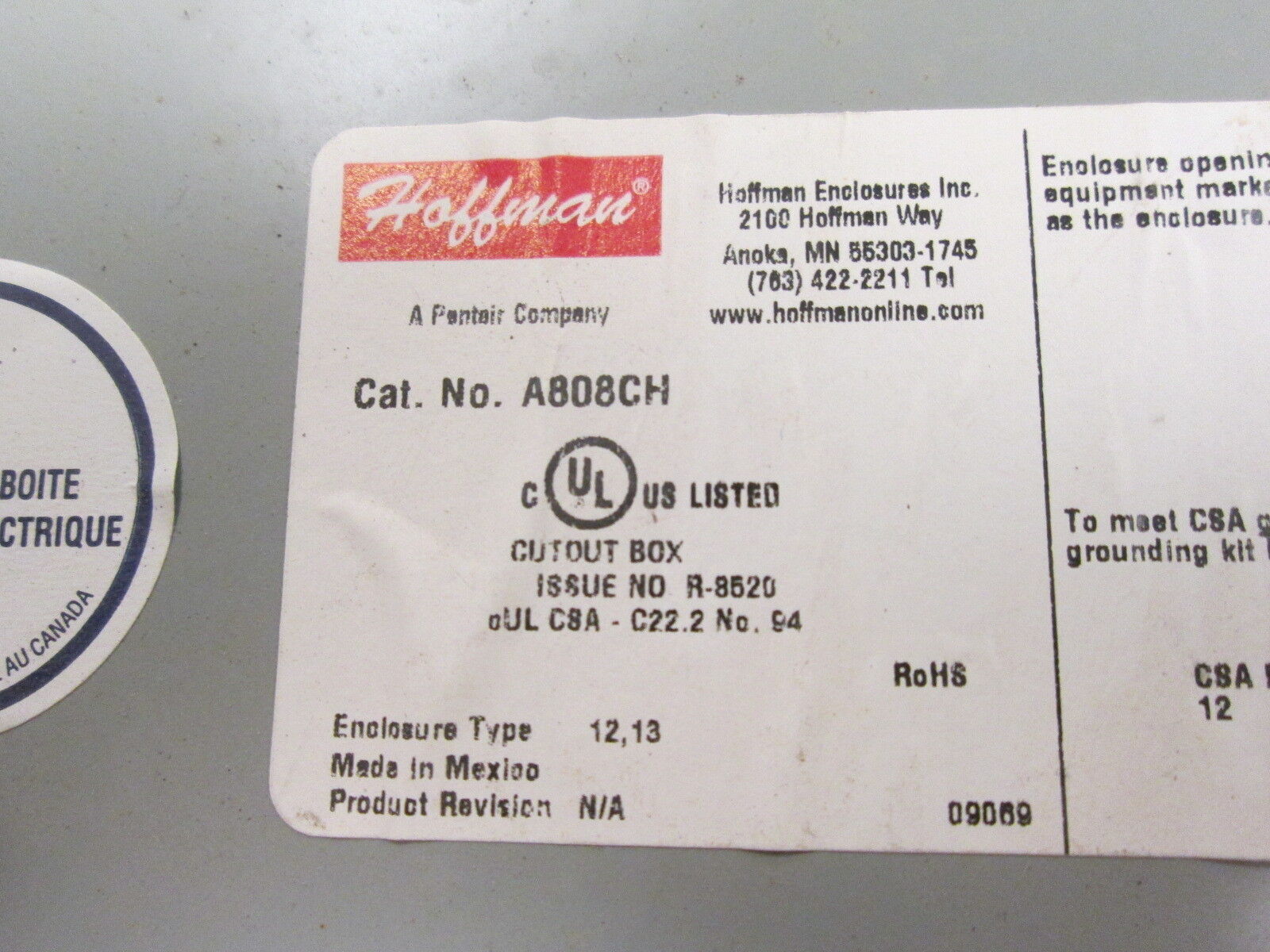 Allen-Bradley Enclosed Starter 100-C09*10/193-EASDB 120V Coil Range: 1-2.9A Used
