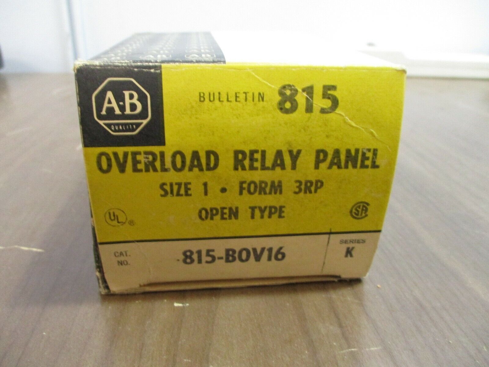 Allen-Bradley Overload Relay Panel 815-B0V16 Ser. K Size 1 New Surplus