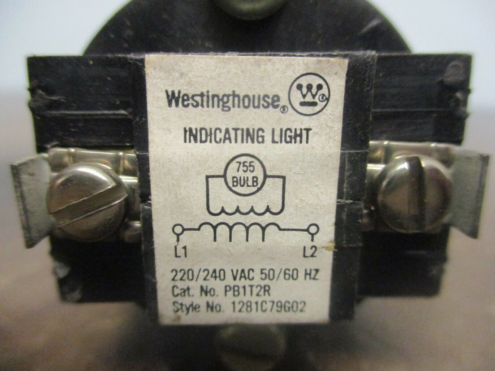 Westinghouse Indicating Light PB1T2R 220/240V 50/60Hz Red Used