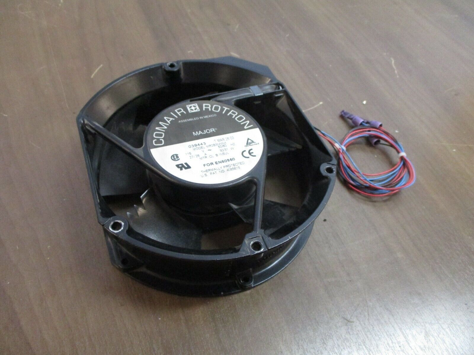 Comair Rotron Major Axial Fan MR2B3NNNX 115V 50/60Hz 0.27/0.26A 30/31W Used