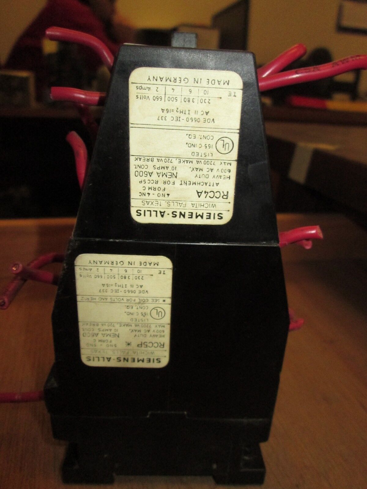 Siemens Relay RCC5P RCC4A 120VAC Coil Used