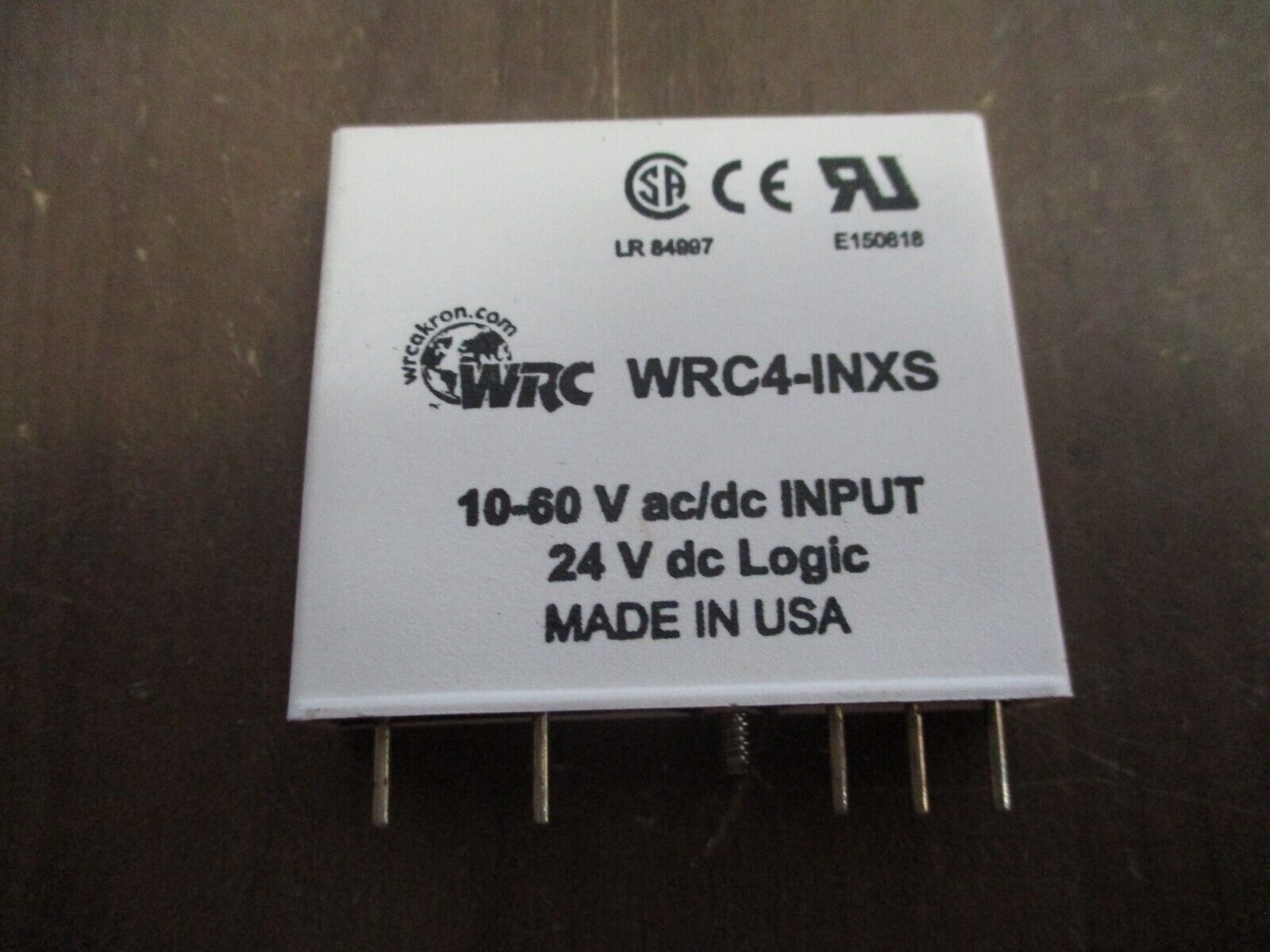 WRC Input Module WRC4-INXS 10-60VAC/DC 24VDC Logic *Lot of 2* Used