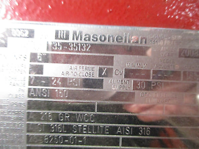 Masoneilan CamFlex II Control Valve 35-35132 6" Range: 7-24PSI Used