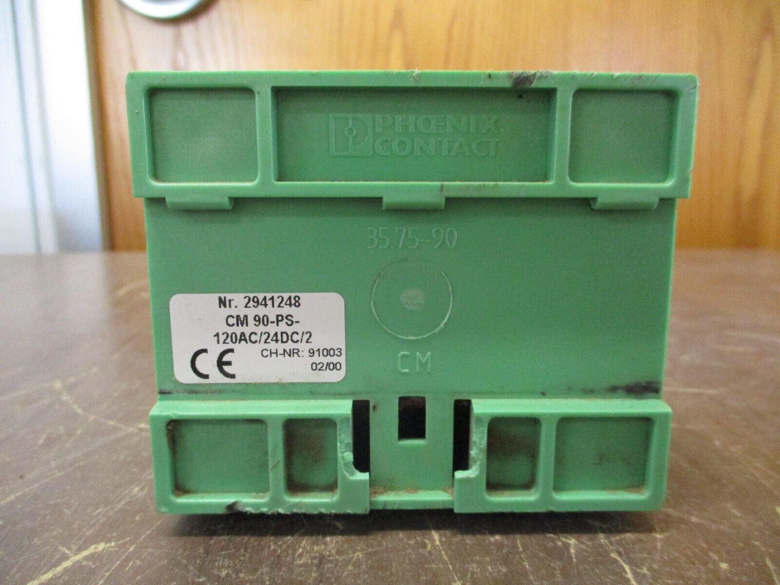 Phoenix Contact Power Supply CM 90-PS-120AC/24DC/2 *Broken DIN Rail Mount* Used