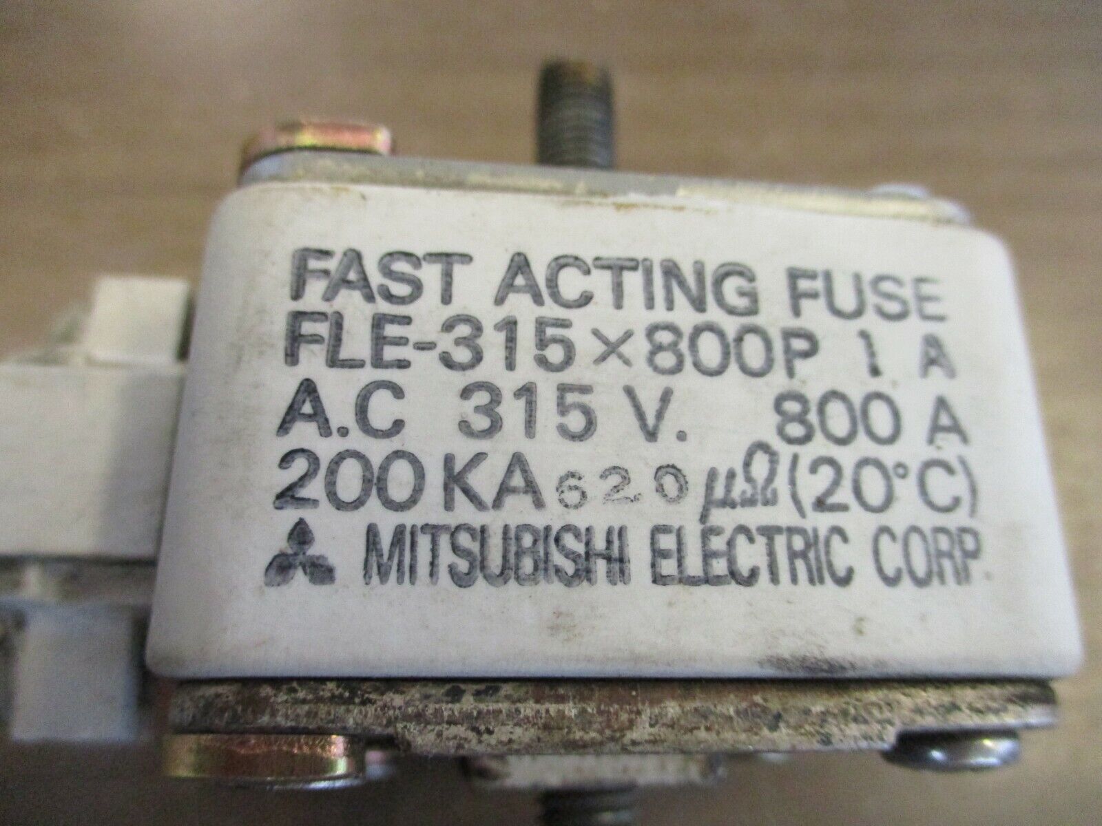 Mitsubishi Fast Acting Fuse FLE-315x800P 800A 315VAC 200kA Used