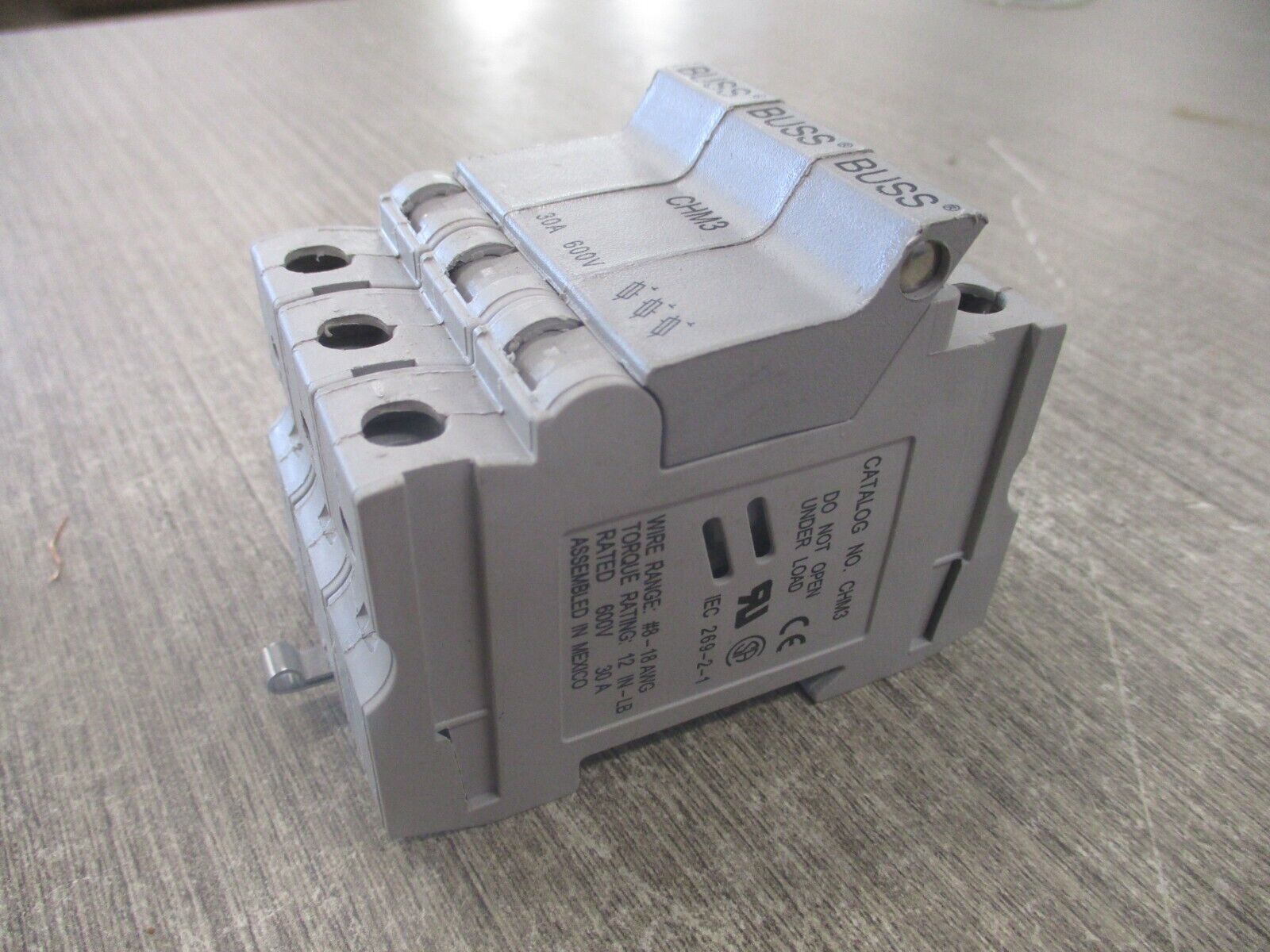 Buss Fuseholder CHM3 30A 600V 3P Used