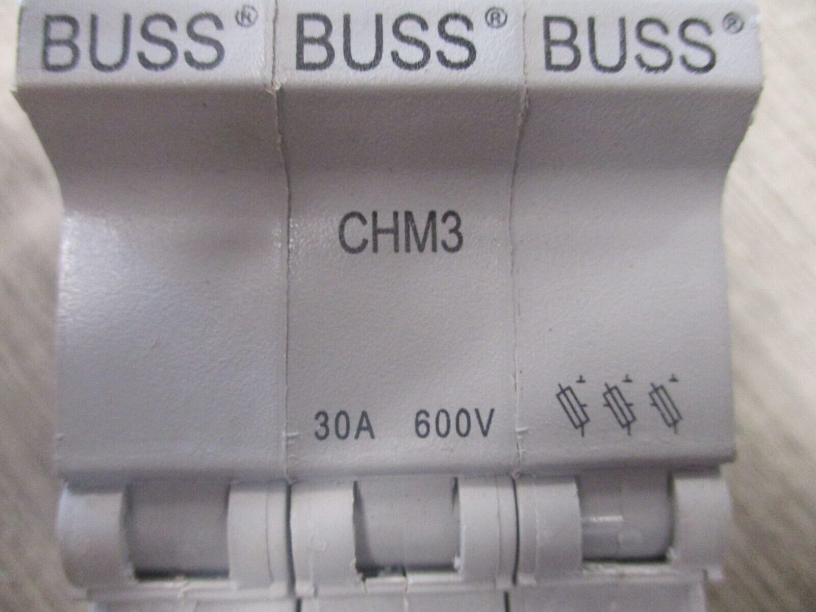 Buss Fuseholder CHM3 30A 600V 3P Used