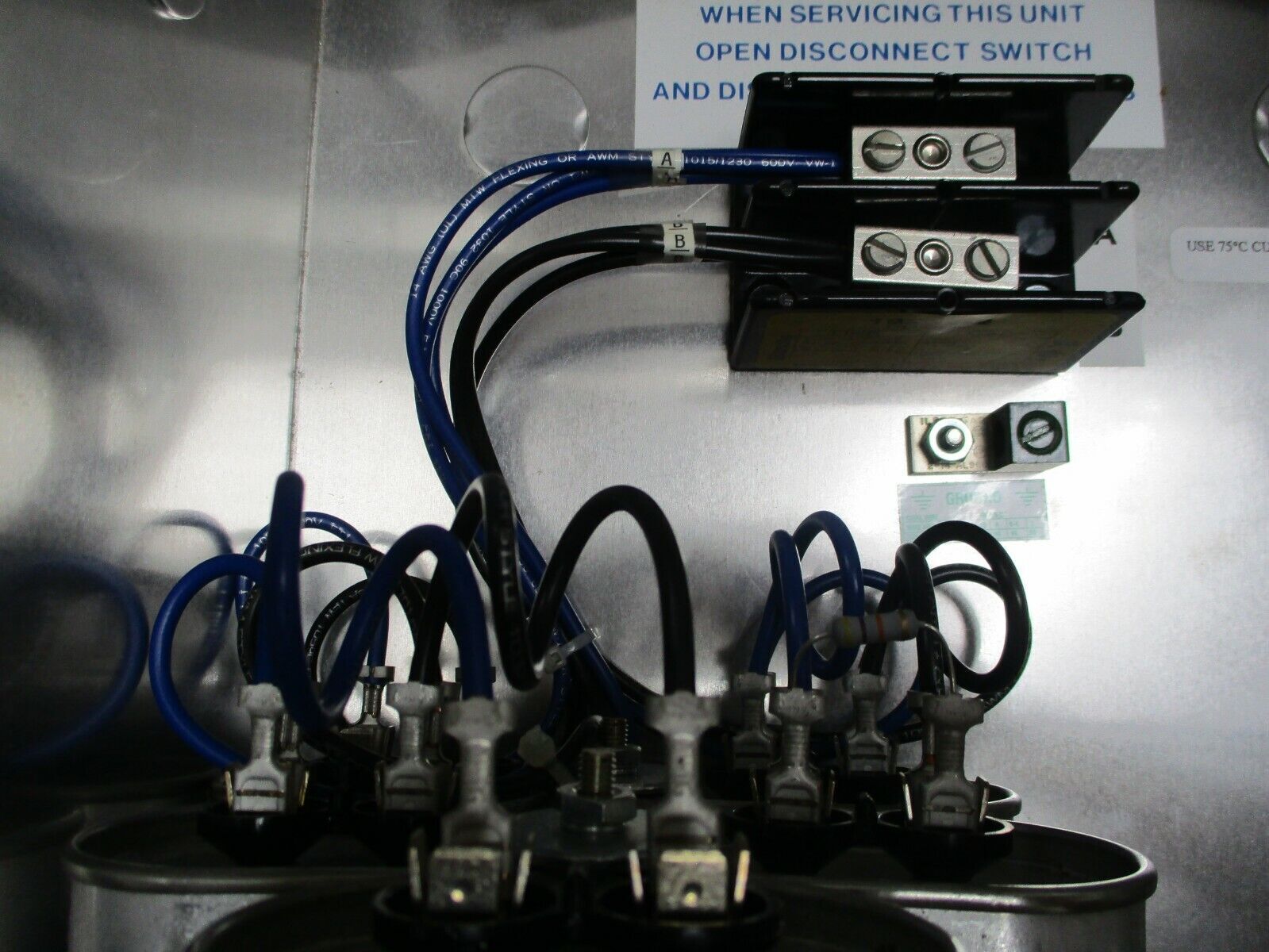 Ronk Type 2C Rotoverter Capacitor Control Panel Model 01 15KVA 240V 60Hz Used