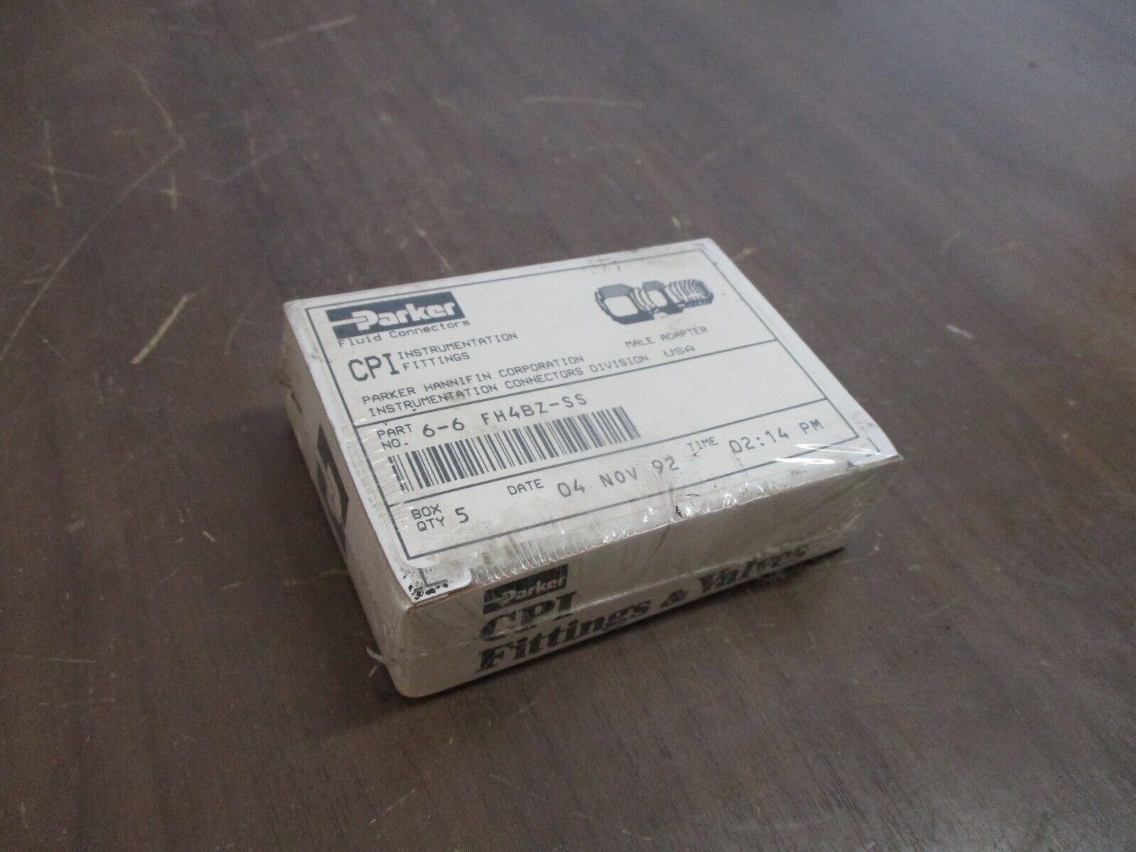 Parker Thermocouple Connector 6-6 FH4BZ-SS *Box of 5* New Surplus