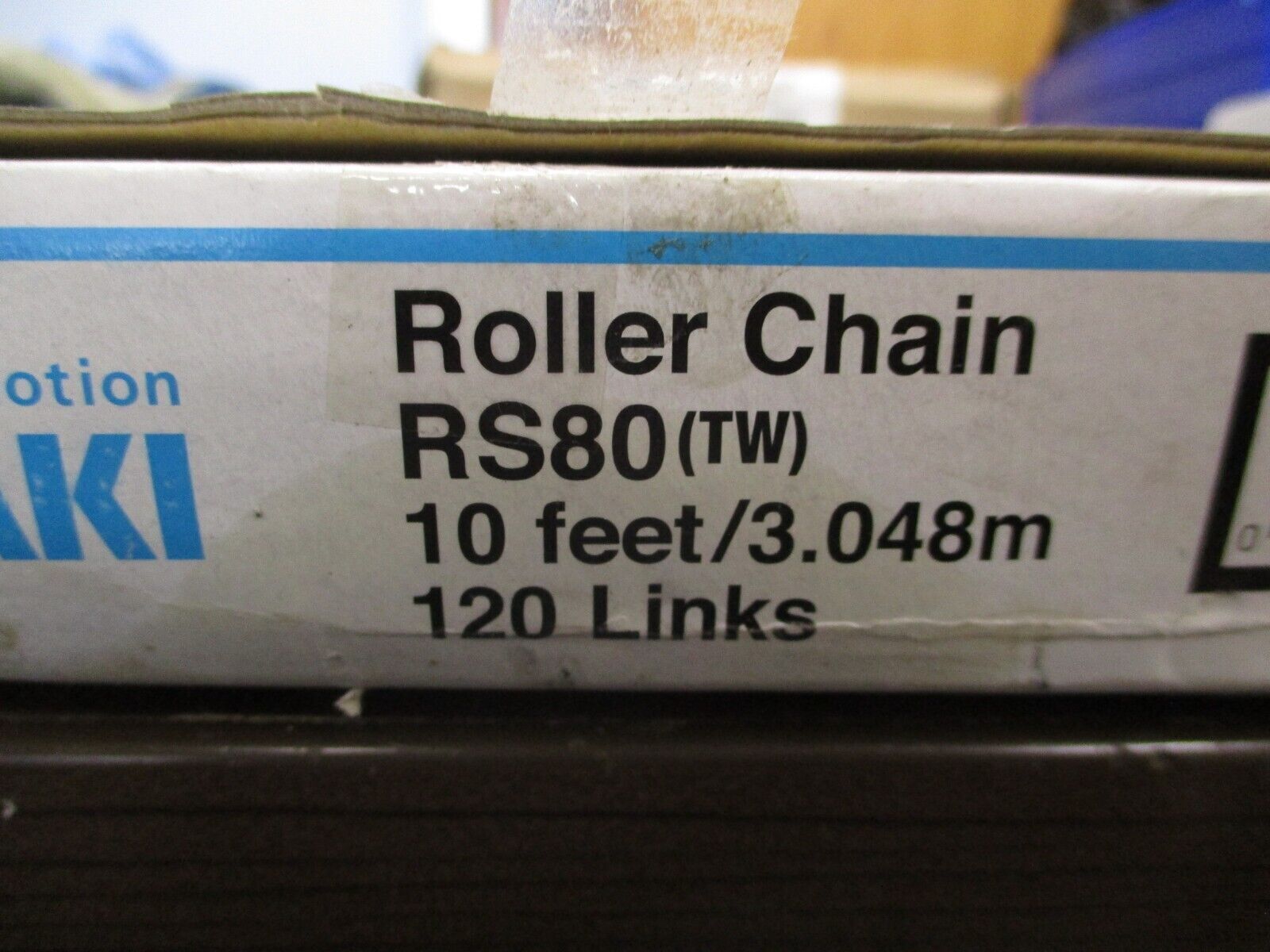 Tsubaki Roller Chain RS80 (TW) Length: 10ft *Damaged Box* New Surplus
