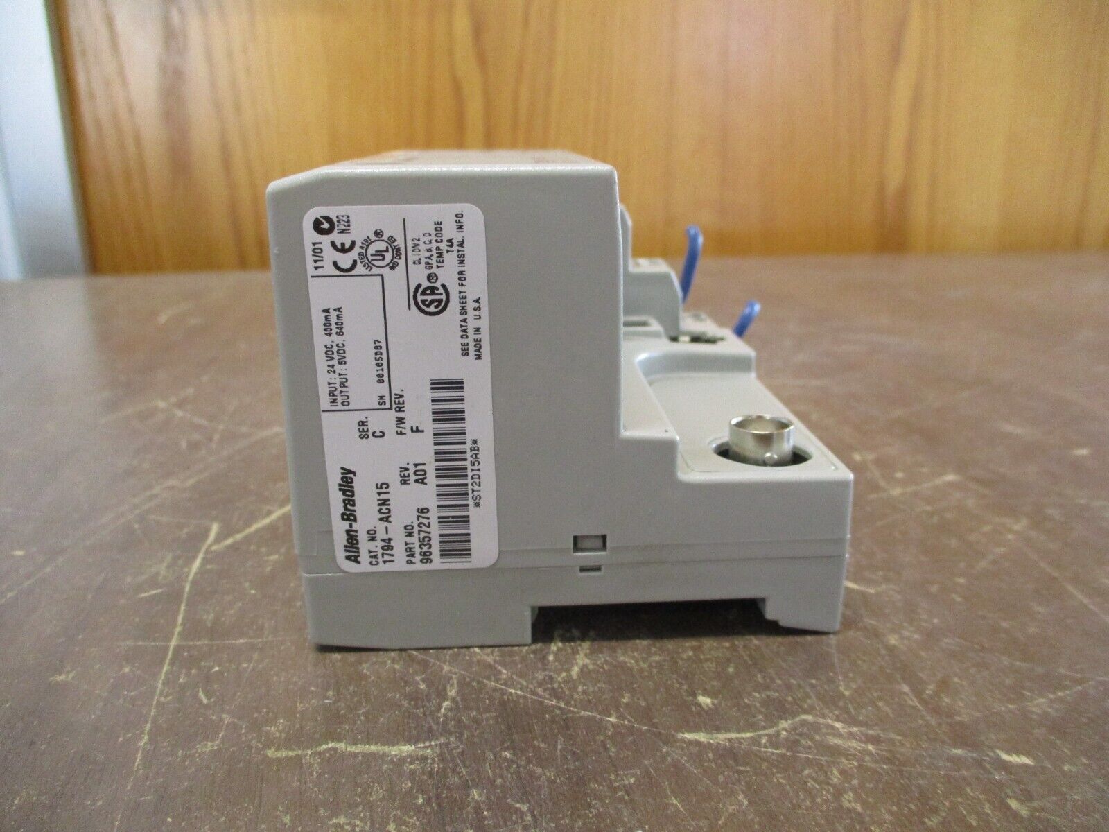 Allen-Bradley Flex I/O ControlNet Adapter 1794-ACN15 Ser. C Rev. A01 F/W Rev. F