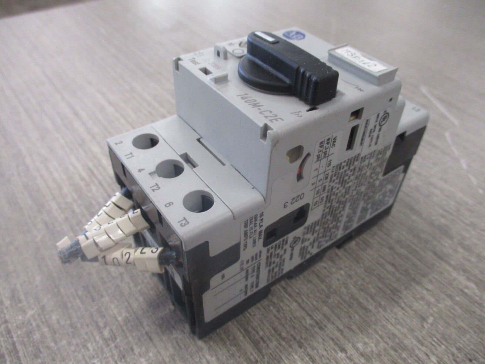 Allen-Bradley Motor Protector 140M-C2E-C16 Ser. C Trip: 10-16A Used