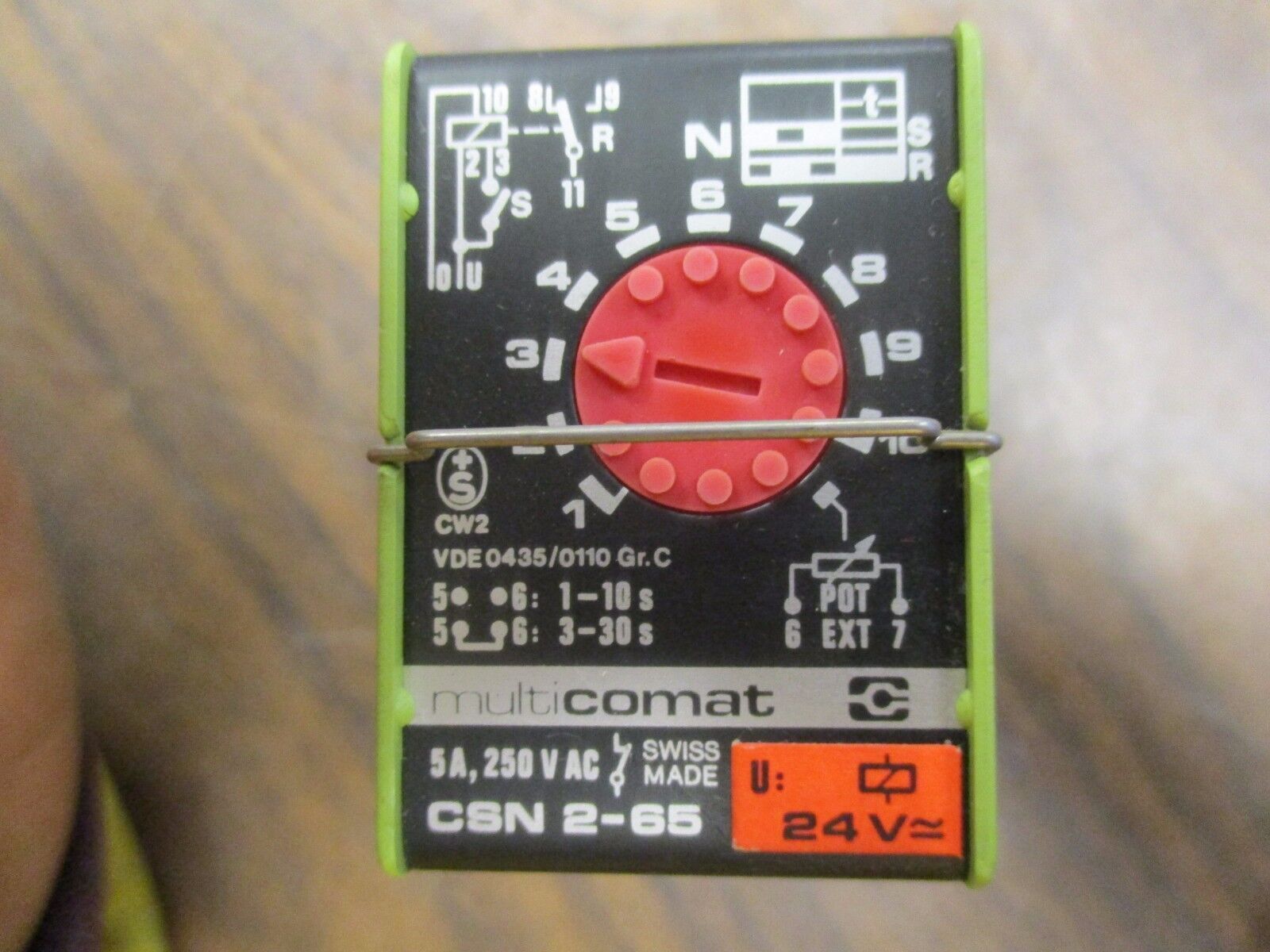 Multi Comat Timer CSK 2-65 24V Range: 1-10 sec / 3-30 sec Used