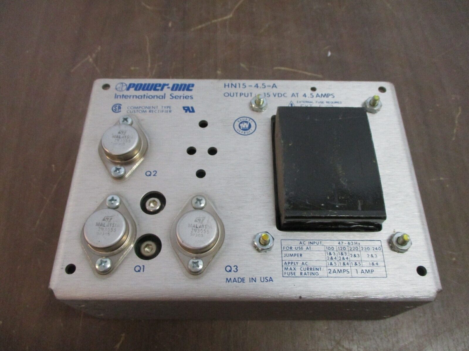 Power-One International Series Power Supply HN15-4.5-A Used