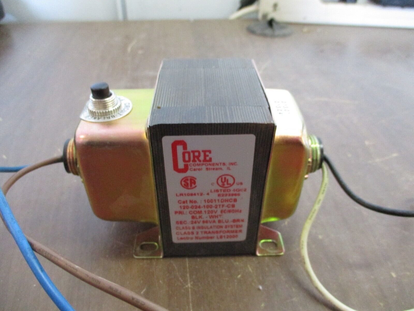 Core Components Transformer 10011DHCB 96VA Pri: 120V Sec: 24V 50/60Hz Used
