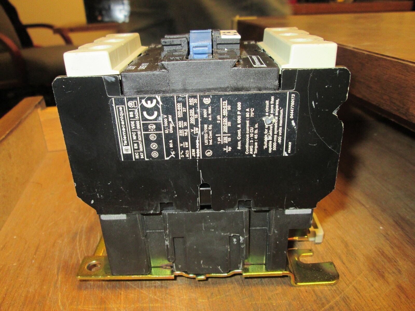 Telemecanique Contactor LC1 D6511 80A 1000V 120V Coil Used