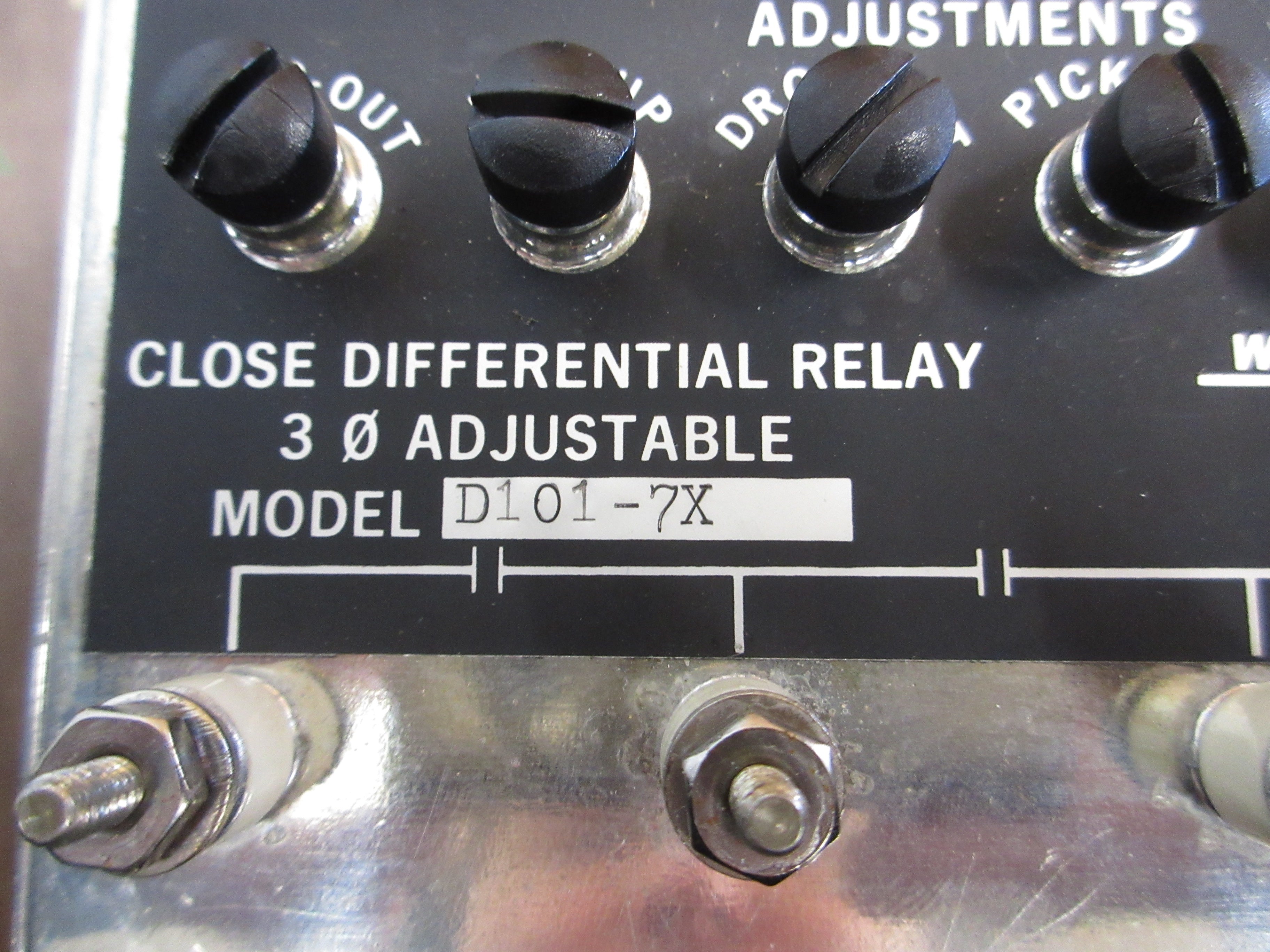Wilmar Close Differential Relay D101-7X 480V 3Ph Adjustable Used