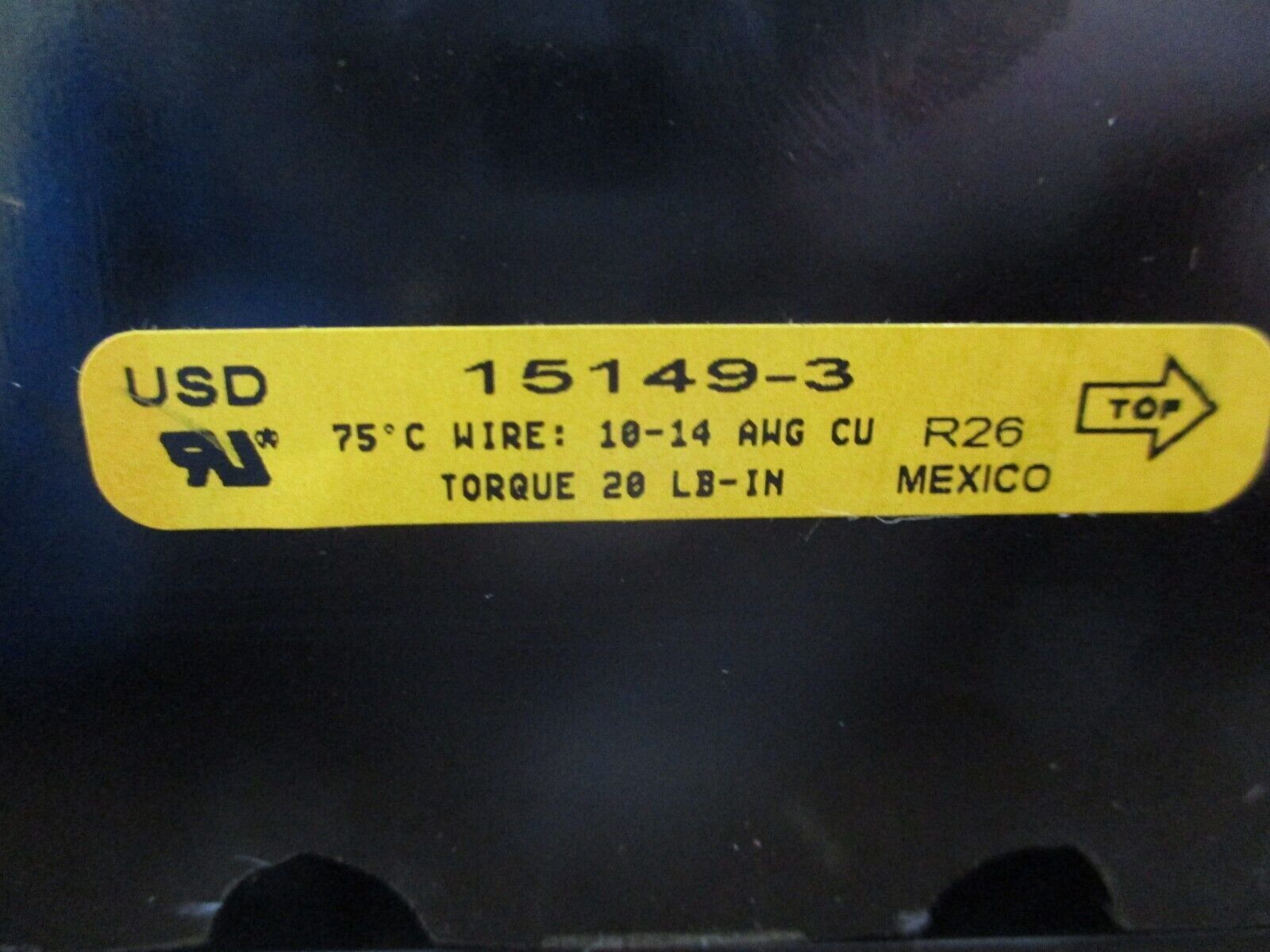 USD Pullout Switch 15149-3 Class J Fuse 600V 30A w/ (3) 3A Fuses Used