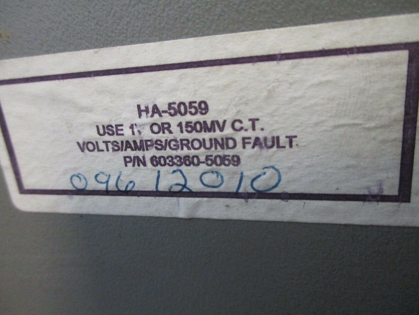 MW HA-5000 Series Harmonic Analyzer HA-5059 1V or 150MV CT Used