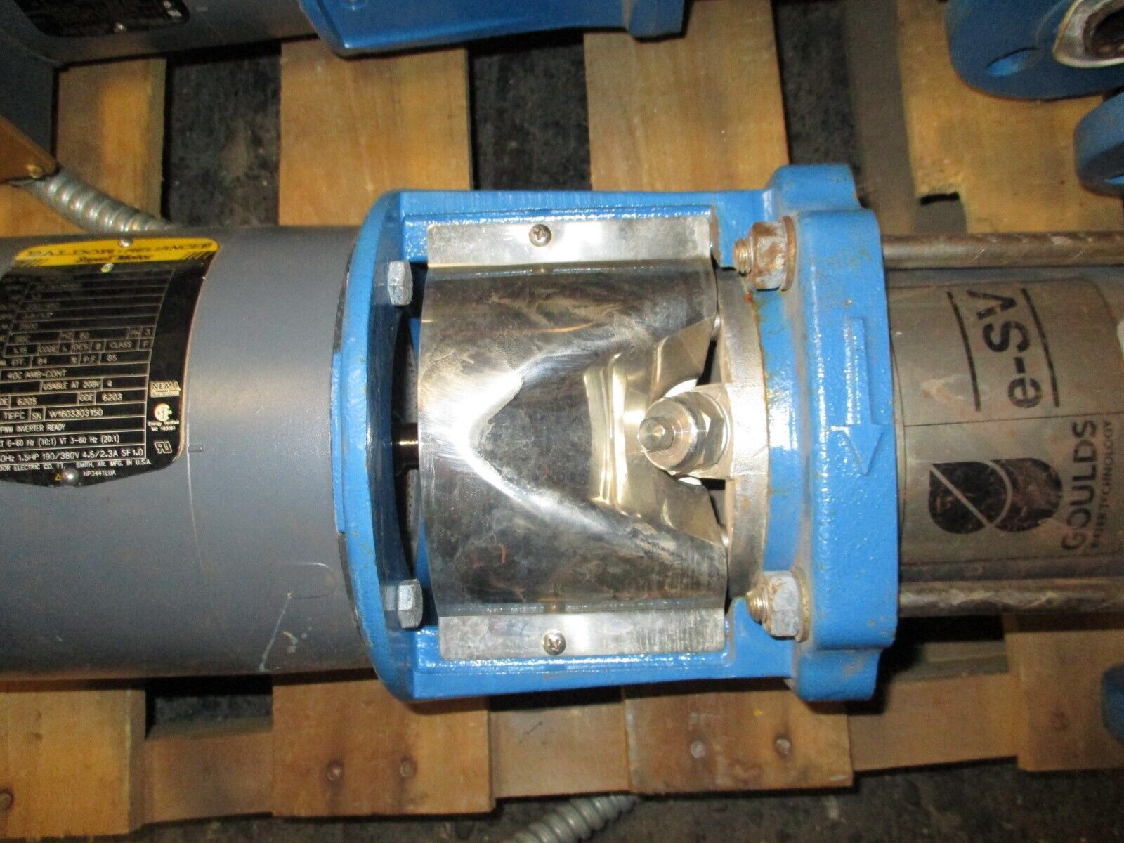 Goulds e-SV Stainless Steel Pump 3SV7GD4F66 1.5HP 3500RPM 360PSI Max 16GPM Used