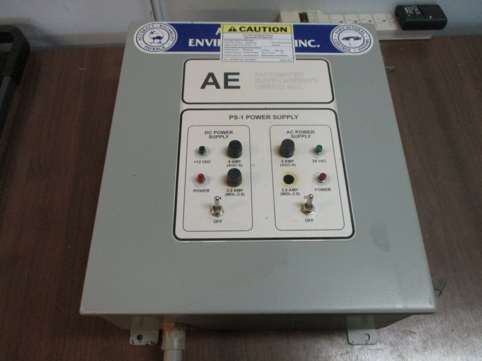 Automated Environments, Inc. Power Supply PS-1 Type 12 Enclosure Used