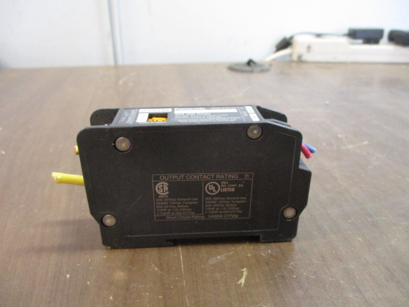 Panasonic HID Relay WR6161K-84 20A Single Pole Panel Use Input: 350mA 24VDC Used